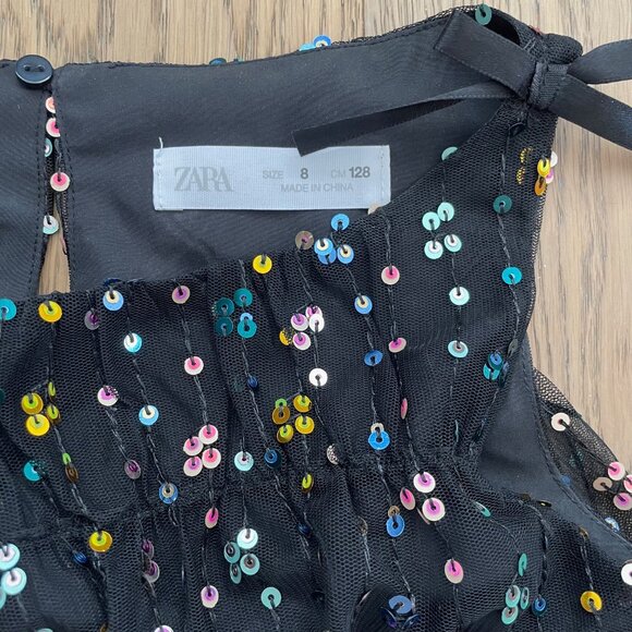 Zara Girls Colorful Sequin Sleeveless Dress - Picture 2 of 6